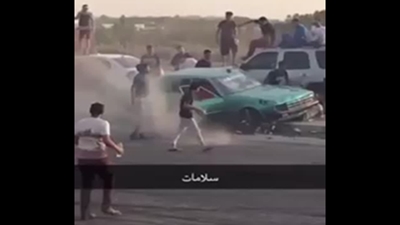 بالفيديو .. إصابة 4 شباب بالقطيف بسبب التفحيط