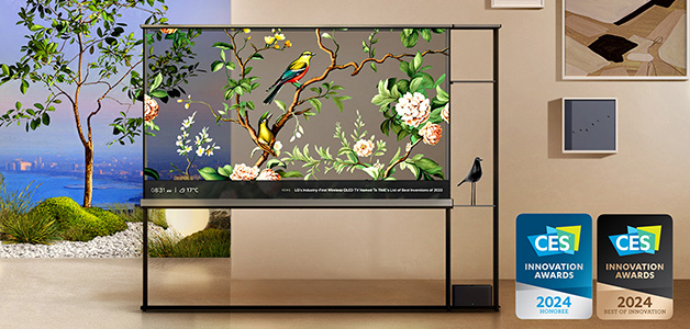 إل جي تكشف عن أول تلفزيون OLED لاسلكي وشفاف في العالم