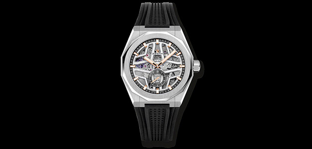 نظرة على ساعة DEFY SKYLINE SKELETON BOUTIQUE من Zenith مع لمسات من الذهب اللامع