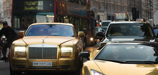 بالصور ... سيارات سعودية فارهة مذهبة في لندن