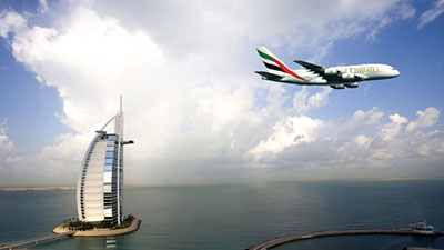 طائرات الإمارات تقدم الإنترنت اللاسلكي مجاناً على متن الإيرباص A380