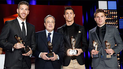 "ريال مدريد" يهيمن على جوائز الاتحاد الإسباني لكرة القدم 
