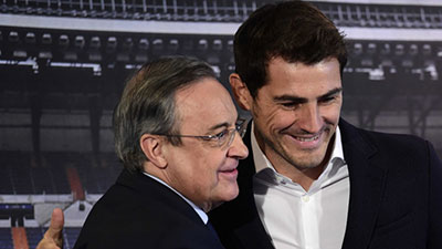 رئيس ريال مدريد يرد على الذين اتهمونه بحض كاسياس على المغادرة
