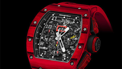 ساعة RM 011 RED الحمراء الجديدة مصنوعة من مادة كوارتز TPT®