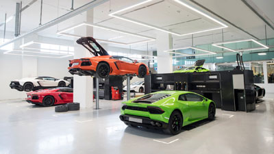 افتتاح أكبر معارض شركة Lamborghini على مستوى العالم في دبي