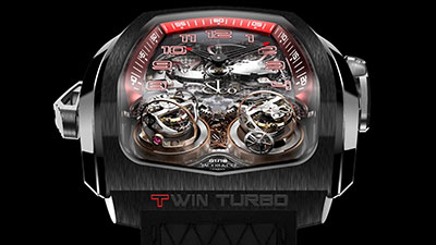 ساعة JACOB & CO. TWIN TURBO مع نظام توربيون مزدوج