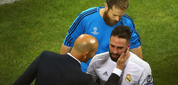كارفخال يغيب عن يورو2016 بسبب الاصابة التي تعرض لها في نهائي الابطال