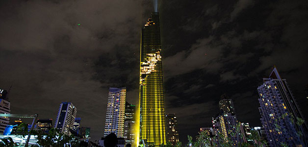 إليك بالصور ... احتفال افتتاح برج Mahanakhon  في بانكوك