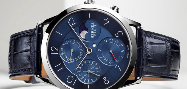 هذه هي ساعة Quantième Perpétuel Platine من ابداع HERMES