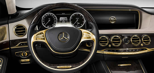 Carlex Design تضيف لمسات ذهبية لمرسيدس بينز  S63 AMG