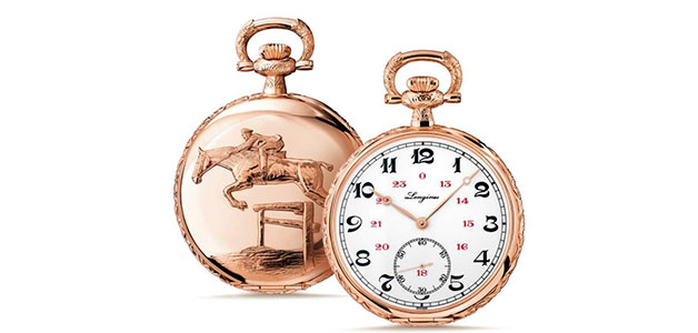 Longines Equestrian Lépine: ساعة للجيب من الذهب الوردي