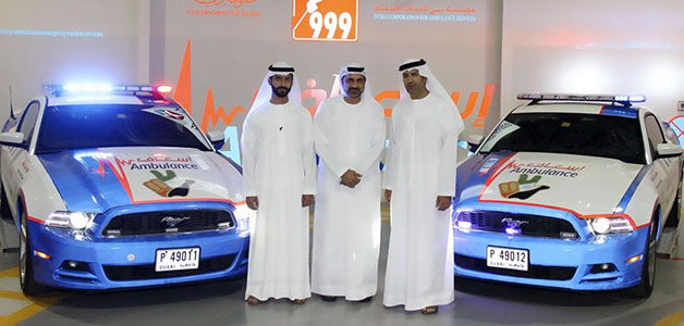 مؤسسة دبي لخدمات الإسعاف تتزود بسيارات رياضية سريعة