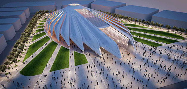 تصميم مستوحى من الصقر في معرض الجناح الوطني في الإمارات 2020