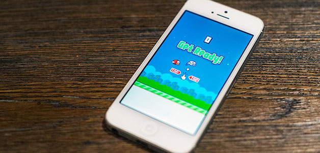 بيع هاتف آيفون 5 إس مزود بلعبة Flappy Bird بـ 99900 دولار