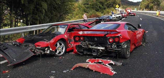 أغلى حوادث السيارات الفاخرة لعام 2012