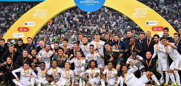 ريال مدريد يرفع كأس السوبر الإسباني في السعودية
