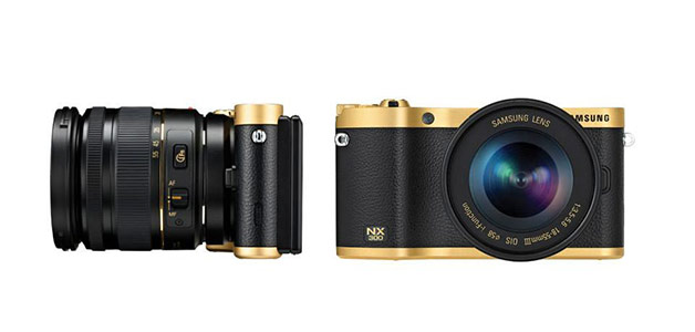 سامسونغ تطرح كاميرا NX300 مطلية بالذهب