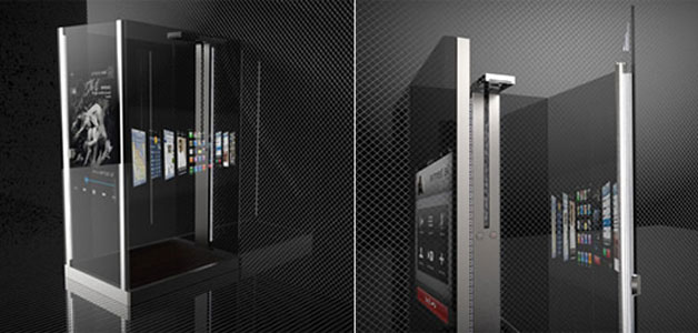 حجرة Smart Media Shower لتشغيل الأشرطة المصوّرة والموسيقى وإجراء الاتصالات