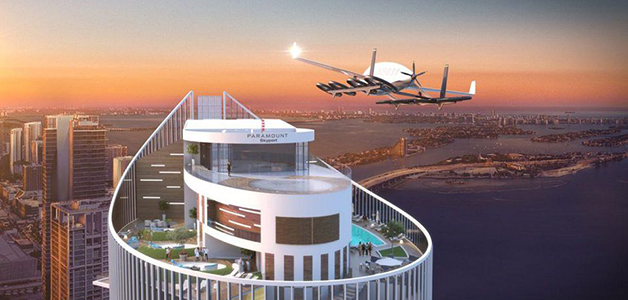 تصميم مبنى فاخر بميامي ليناسب السيارات الطائرة