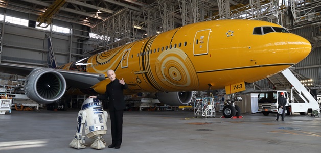C3PO .. أحدث طائرات ANA المستوحاة من شخصيات فيلم Star Wars