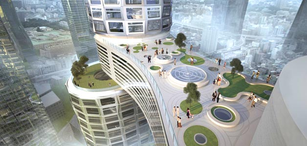Towers ناطحتا سحاب بطول 125 متراً ملبسة بألواح الزجاج 