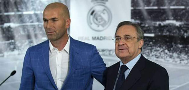 رئيس ريال مدريد يحسم مصير زيدان مع الفريق